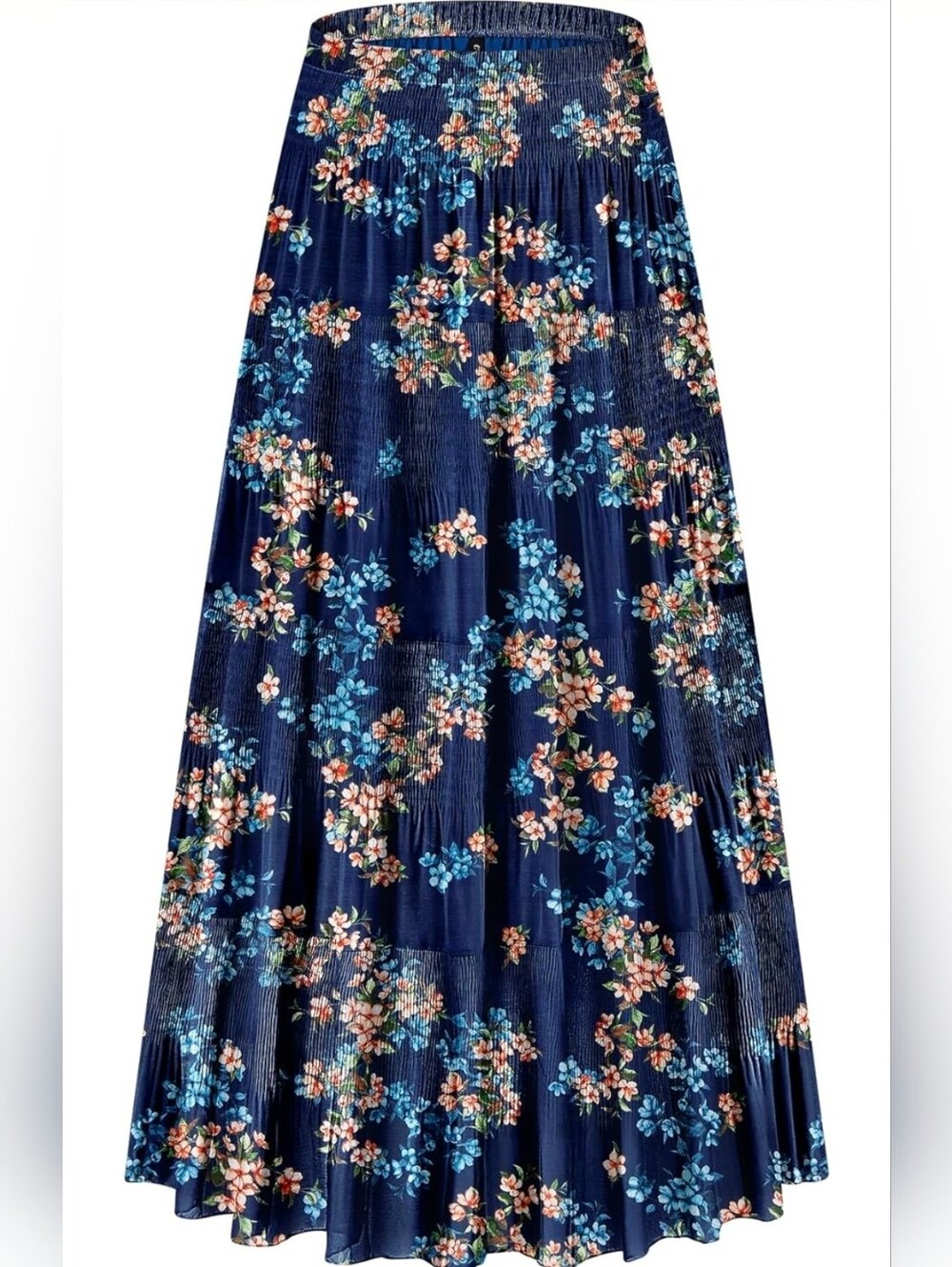 Floral Navy Maxi Skirt - Women's Blue Floral Skirt